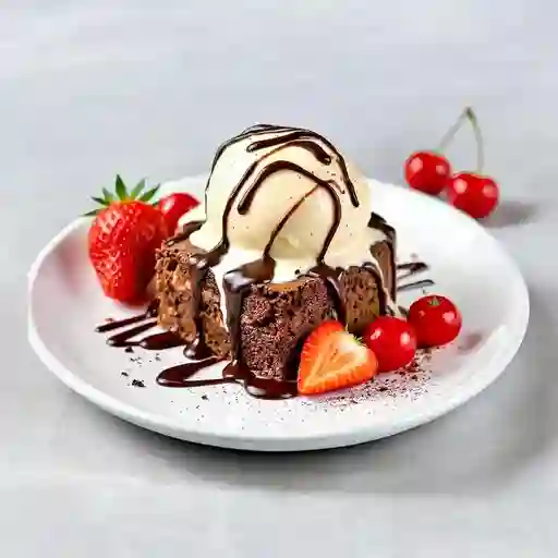 Brownie Con Helado