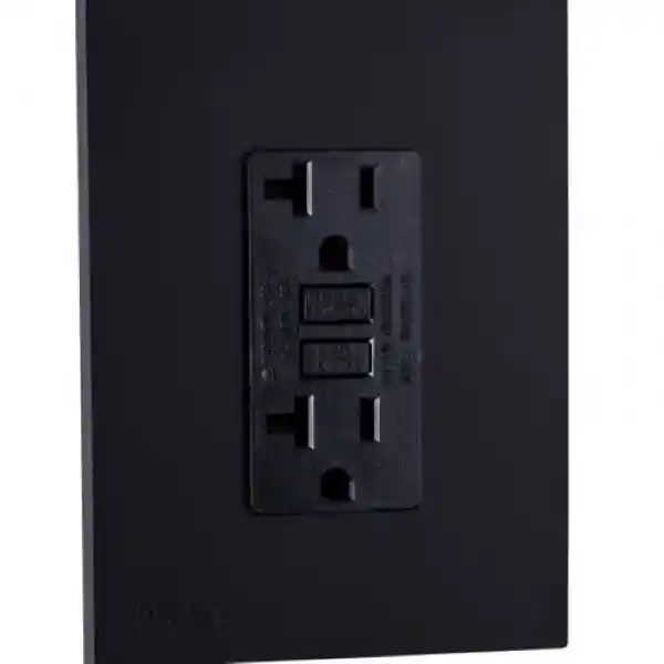 Ciles Tomacorriente Doble Gfci 20A 125V Nova Negro Mate