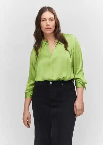 Camisa Ideale Esmeralda Talla XS Mujer Mango