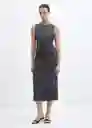 Vestido Fertina Gris Talla S Mujer Mango