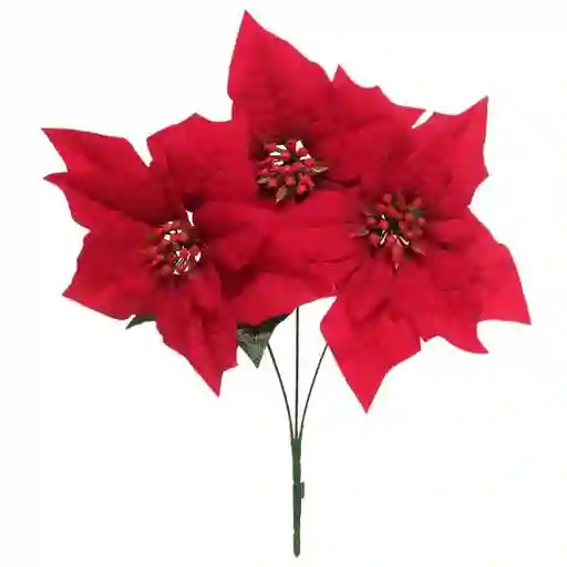Ramo 3 Ponsetia Rojo 35 cm 831-Mxmas67-25140-3 Finlandek