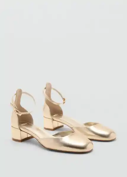 Zapatos Alexa Oro Talla 41 Mujer Mango