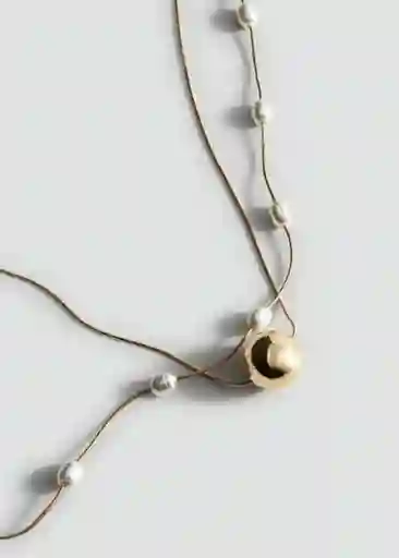 Collar Luz Oro Talla 99 Mujer Mango