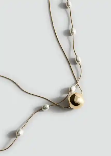 Collar Luz Oro Talla 99 Mujer Mango