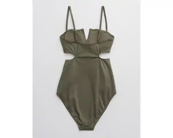 Traje de Baño Aerie Verde Talla LARGE American Eagle