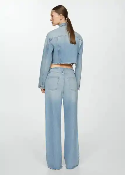 Chaqueta Cazadora Amaia Tejano Medio Talla L Mujer Mango