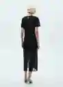 Vestido Xcarlis Negro Talla L Mujer Mango