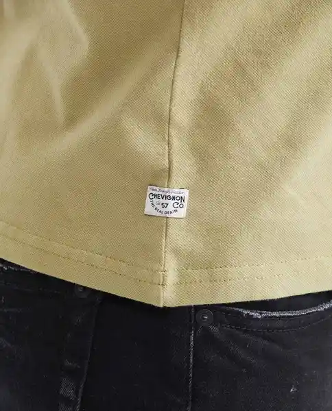 Camiseta Polo Contrast Details Verde Boa Oscuro XL Chevignon