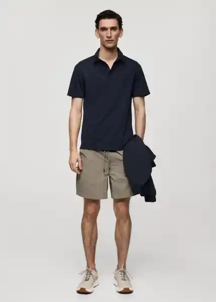 Camiseta Polo Como Navy Talla M Hombre Mango