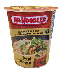 Mr. Noodles Sopa Instantánea Carne Vaso