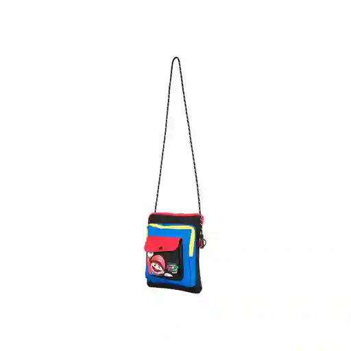 Bolso Crossbody Cuadrado Colección Mario Bros Negro Miniso