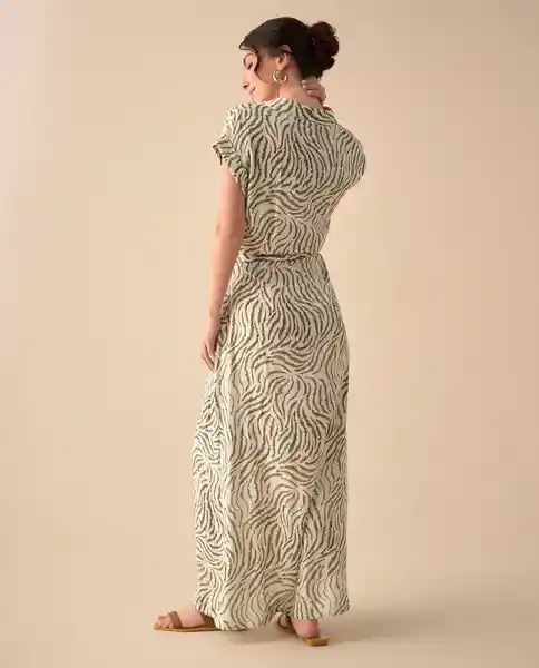 Vestido Verde Óleo Medio Talla S 691G004 Esprit