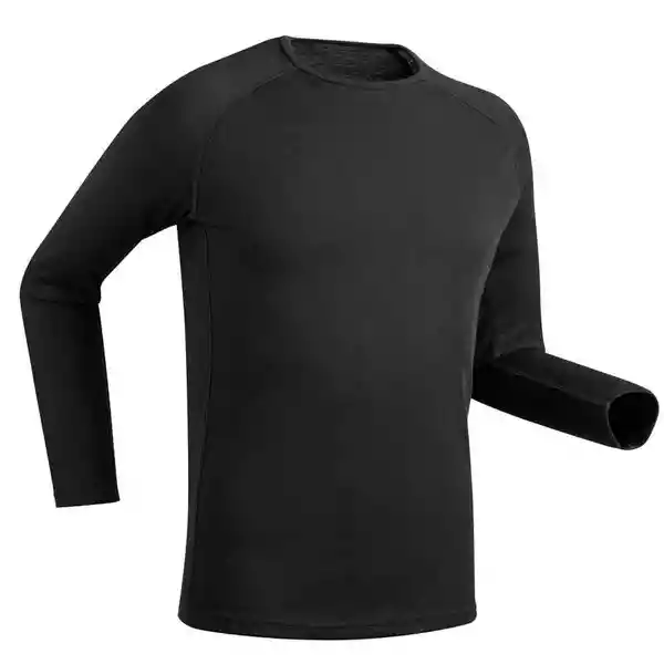 Wedze Camiseta Térmica de Esquí Hombre Negro Talla XS bl100