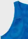 Top Milly Azul Talla S Mujer Mango