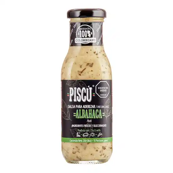 Piscú Salsa de Albahaca