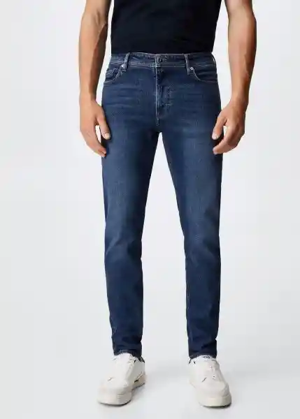 Jeans Jan Tejano Oscuro Talla 40 Hombre Mango