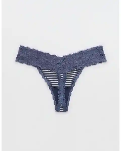 Panti Encaje Azul Talla Large Aerie American Eagle