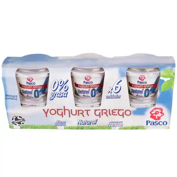 Yogurt Griego Pasco 0% Grasa Natural