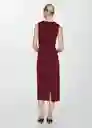 Vestido Fertina Granate Talla S Mujer Mango