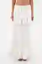 Falda Larga Brumelia Blanco Talla 00 XS