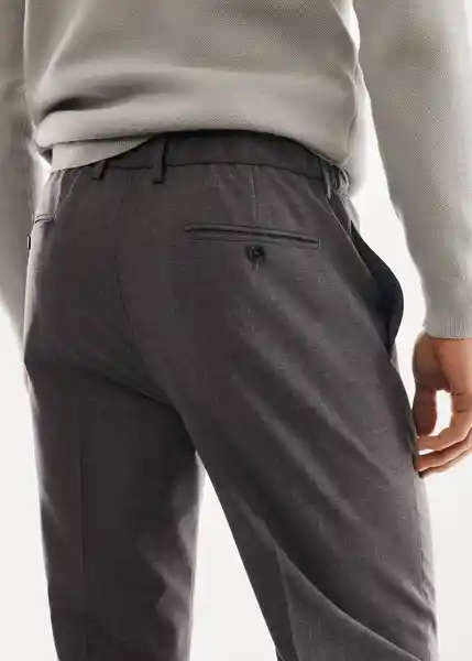 Pantalón Travel Gris Talla 38 Hombre Mango