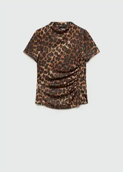 Camiseta Leo Marron Talla S Mujer Mango