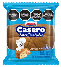 Bimbo Ponqué Casero Sabor Tres Leches 220 G