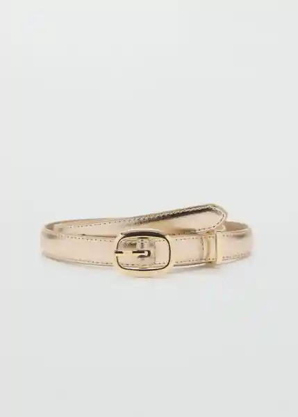 Cinturón Lámina Oro Talla M Mujer Mango