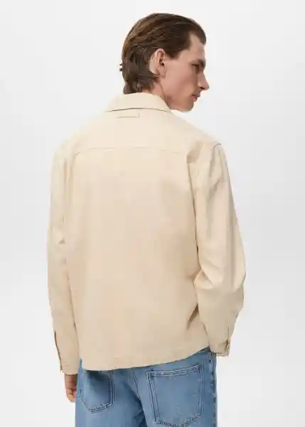 Chaqueta Alicudi2 Beige Talla L Hombre Mango