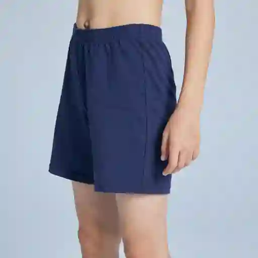 Domyos Pantaloneta Algodón Básico Niños Azul Oscuro Talla 9A