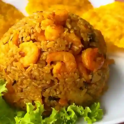 Arroz coco con camarones
