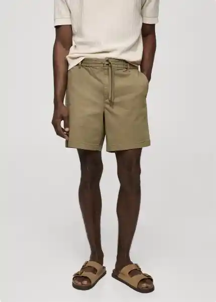 Bermuda Rey Khaki Talla 40 Hombre Mango