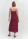 Vestido Pol Rojo Talla 28 Mujer Mango