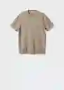 Camiseta Tricot Arraona Beige Talla XXL Hombre Mango