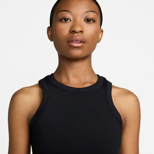 Nike Camiseta W One Fitted Df Crop Tank Mujer Negro L