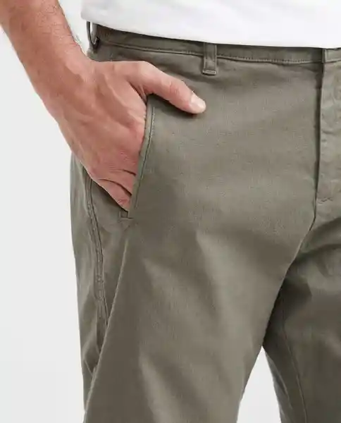Pantalón Elasticated Waist Verde Cocodrilo Talla 34 Chevignon