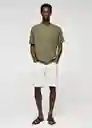 Camiseta Sugar Khaki Talla L Hombre Mango