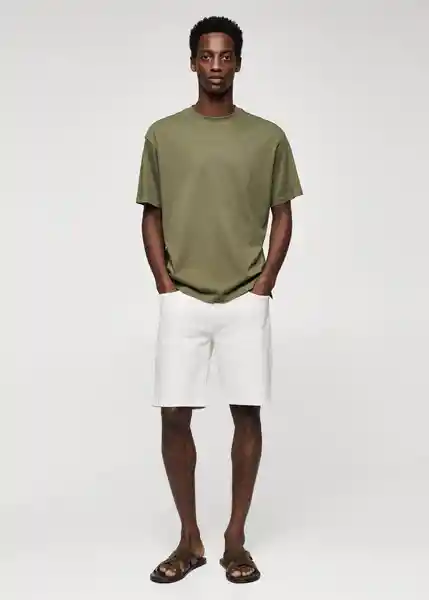 Camiseta Sugar Khaki Talla L Hombre Mango