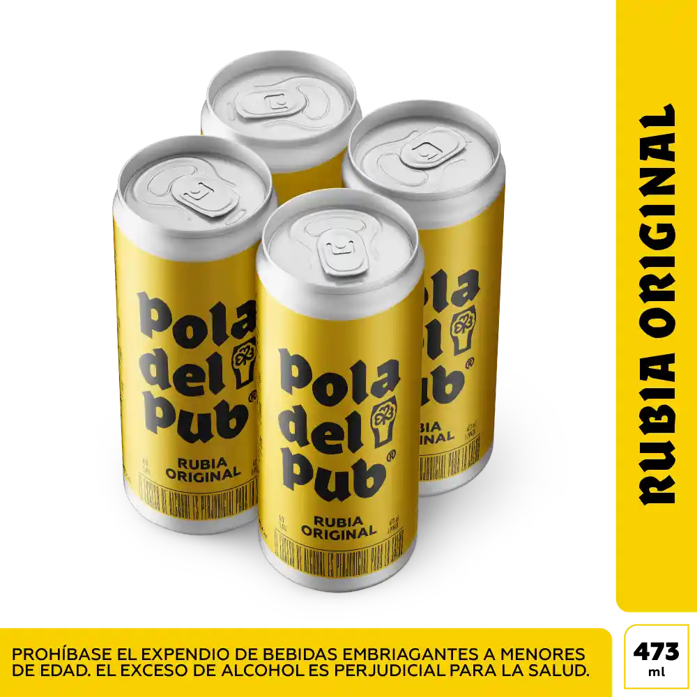 Pola del Pub 4-pack cerveza Rubia Original 473 Ml