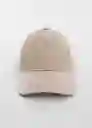 Gorra Basic Beige Talla 99 Hombre Mango