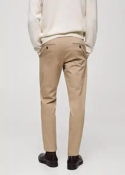 Pantalón Prato Beige Talla 38 Hombre Mango