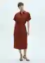 Vestido Milil-w Granate Talla M Mujer Mango