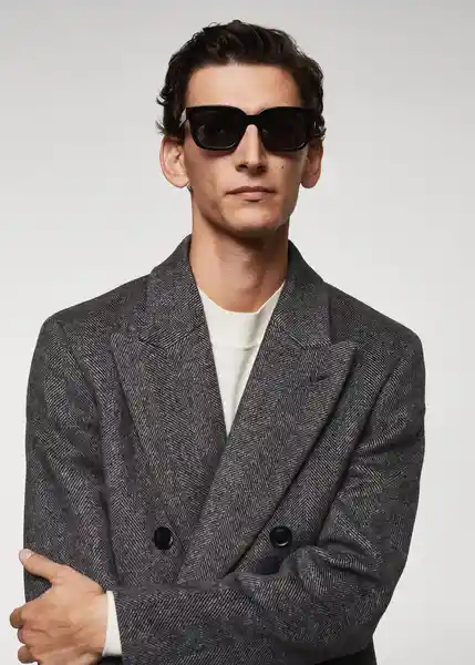 Abrigo Gala Gris Talla M Hombre Mango