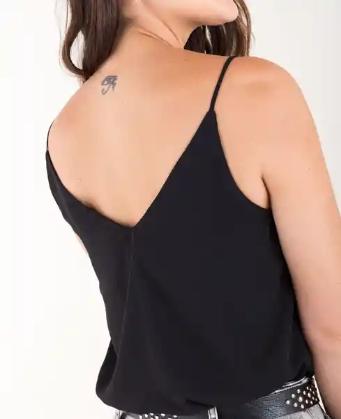 Camisa Clásica De Tiras Negro Puro Ultraoscuro Talla S Mujer Naf Naf