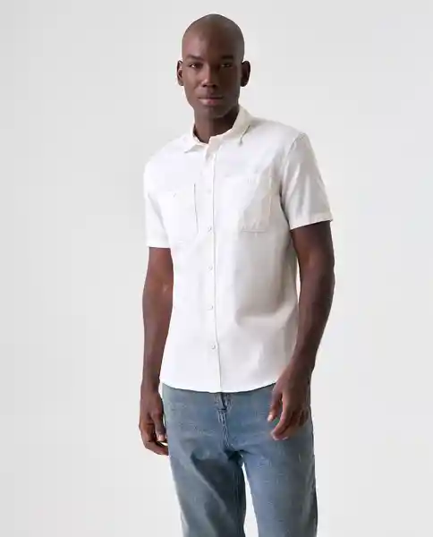 Camisa Hombre Blanco Talla M 812G001_BLA110601 Americanino