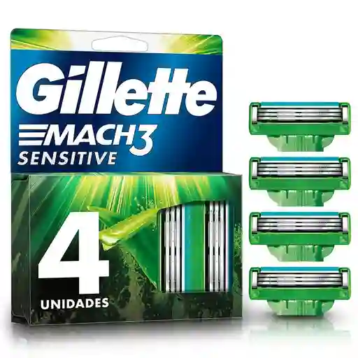 Gillette Repuesto Máquina Mach3 Sensitive