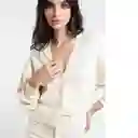  Saco Tejido Violeta Crudo Puro Claro Talla Xs Naf-Naf 