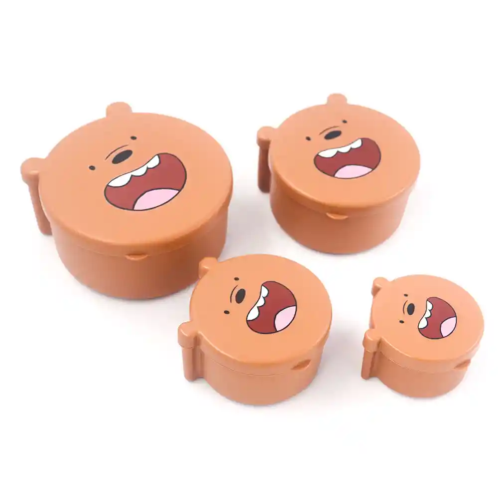 Miniso Contenedor de Comida Pardo Osos Escandalosos Café