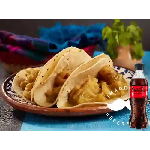 Combo Tacos de Chicharron +cocacola S/az 400ml
