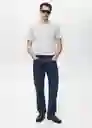 Camiseta Cherlo Azul Talla L Hombre Mango